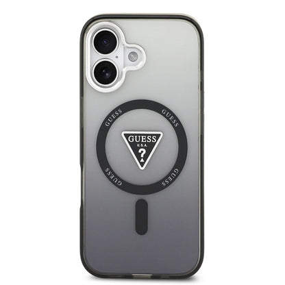 MagSafe Hülle für Apple iPhone 17, Guess, IML Gradient Triangle Logo, Schwarz