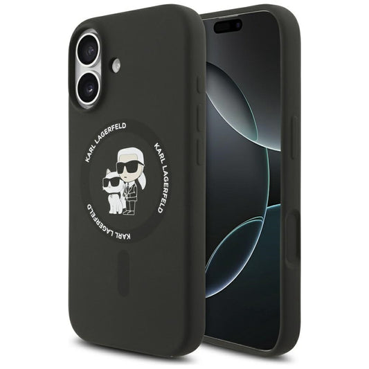 MagSafe Hülle für Apple iPhone 17, Karl Lagerfeld, Ring Karl & Choupette, Schwarz