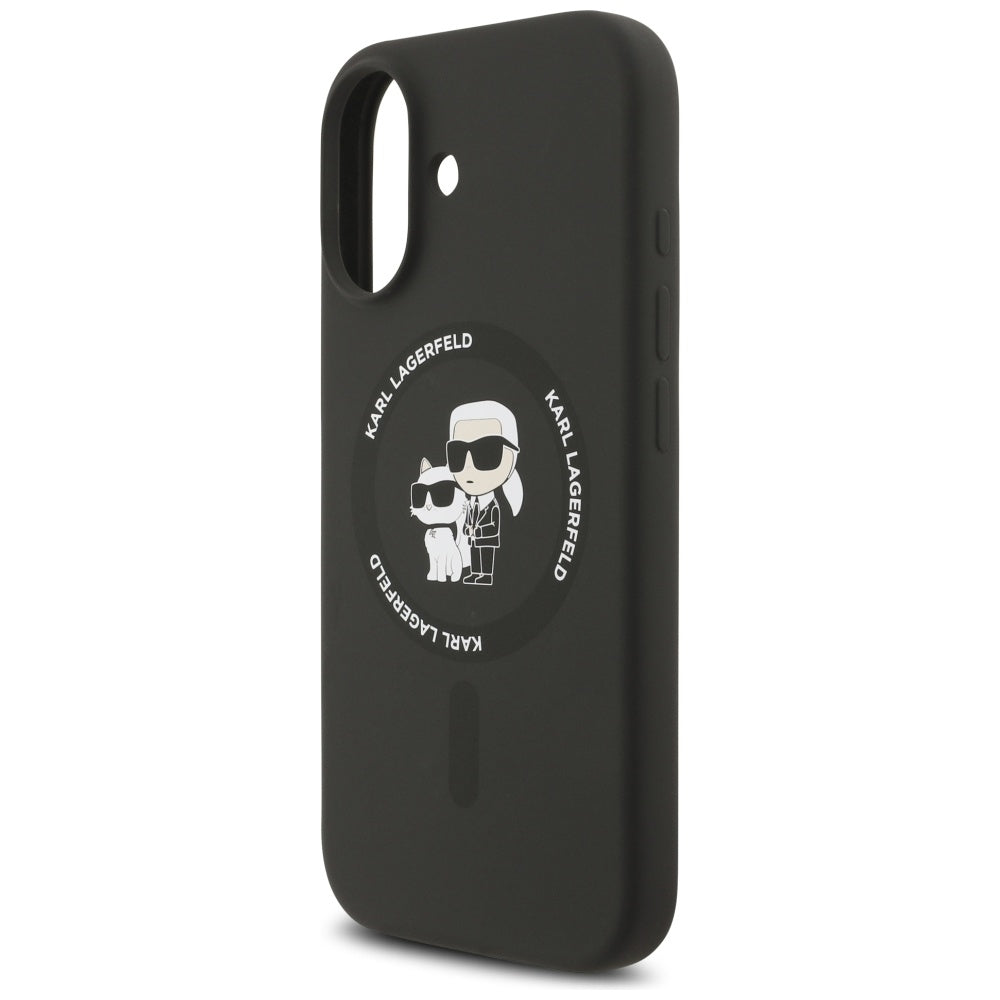 MagSafe Hülle für Apple iPhone 17, Karl Lagerfeld, Ring Karl & Choupette, Schwarz