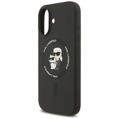 MagSafe Hülle für Apple iPhone 17, Karl Lagerfeld, Ring Karl & Choupette, Schwarz