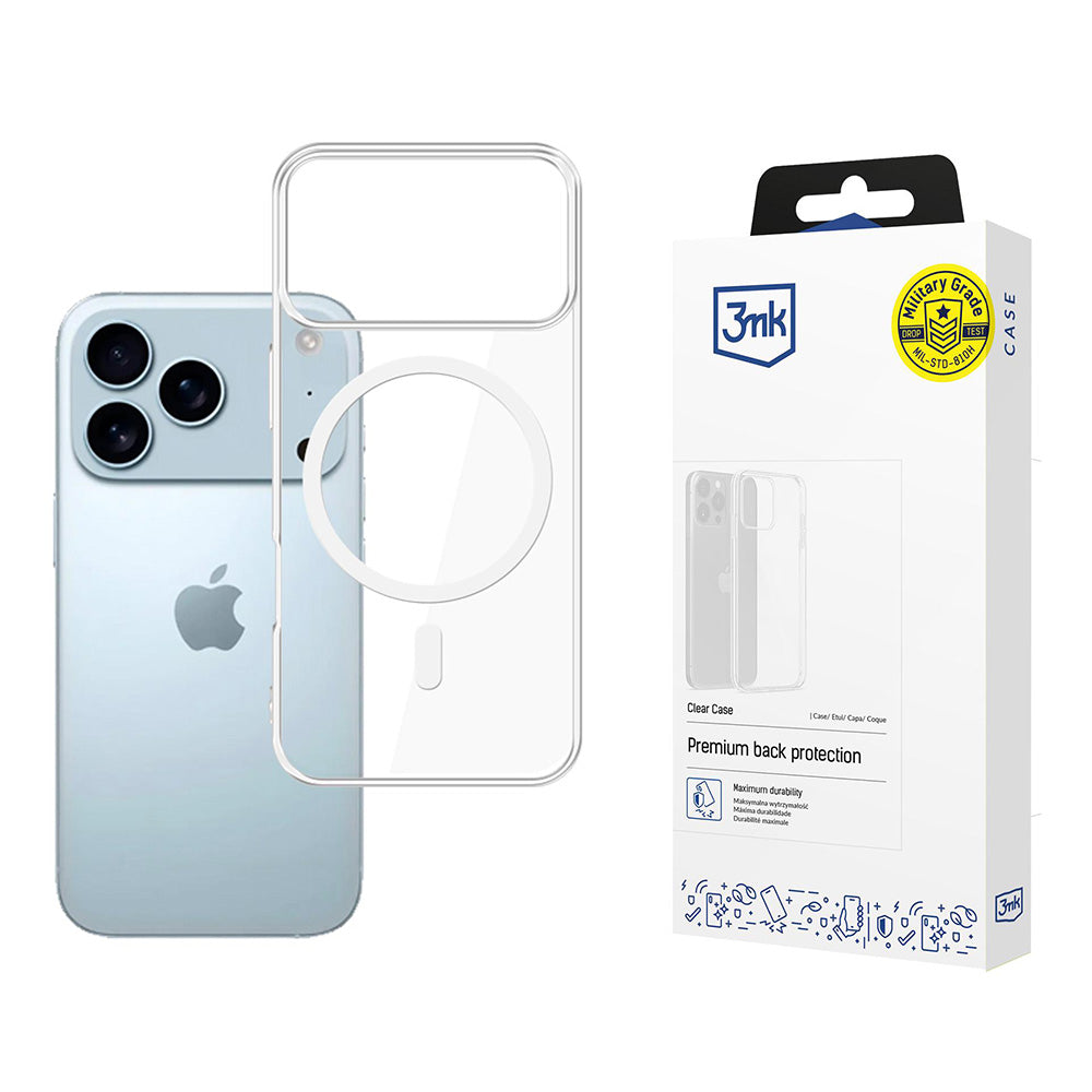 MagSafe Hülle für Apple iPhone 17 Pro, 3MK, Clear MagCase, Transparent