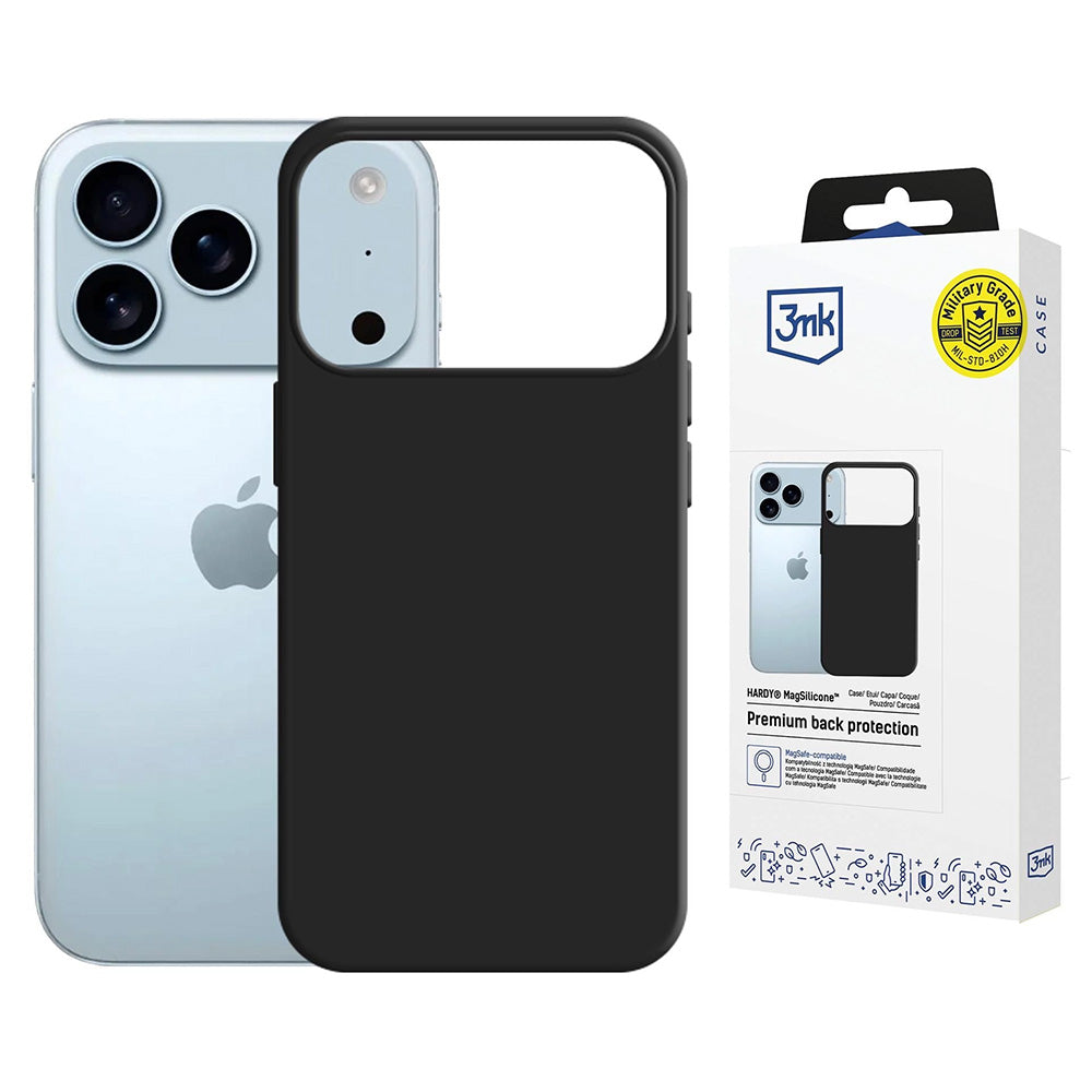 MagSafe Hülle für Apple iPhone 17 Pro, 3MK, Hardy, Schwarz