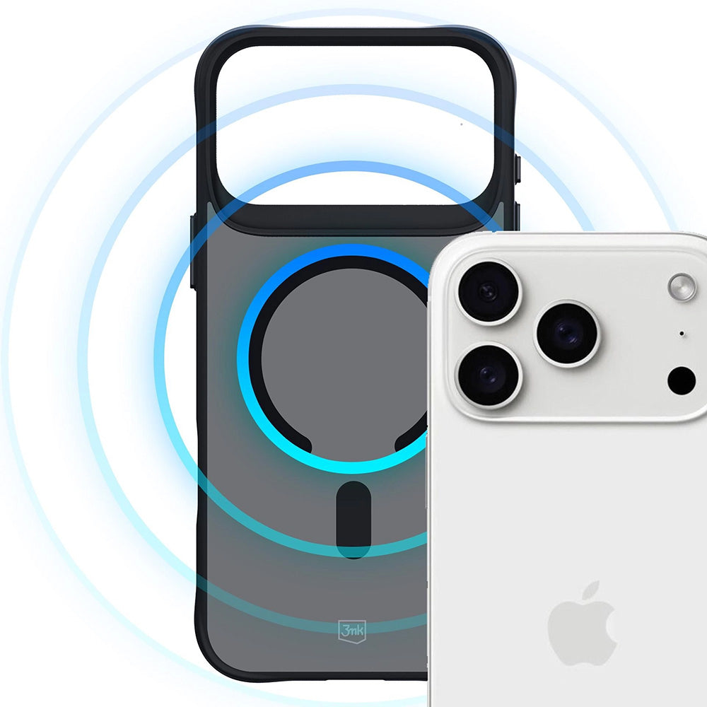 MagSafe Hülle für Apple iPhone 17 Pro, 3MK, Smoke MagCase, Schwarz