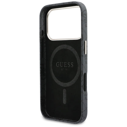 MagSafe Case for Apple iPhone 17 Pro, Guess, 4G Script Logo, Black