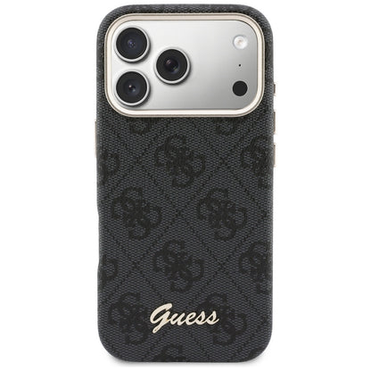 MagSafe Case for Apple iPhone 17 Pro, Guess, 4G Script Logo, Black