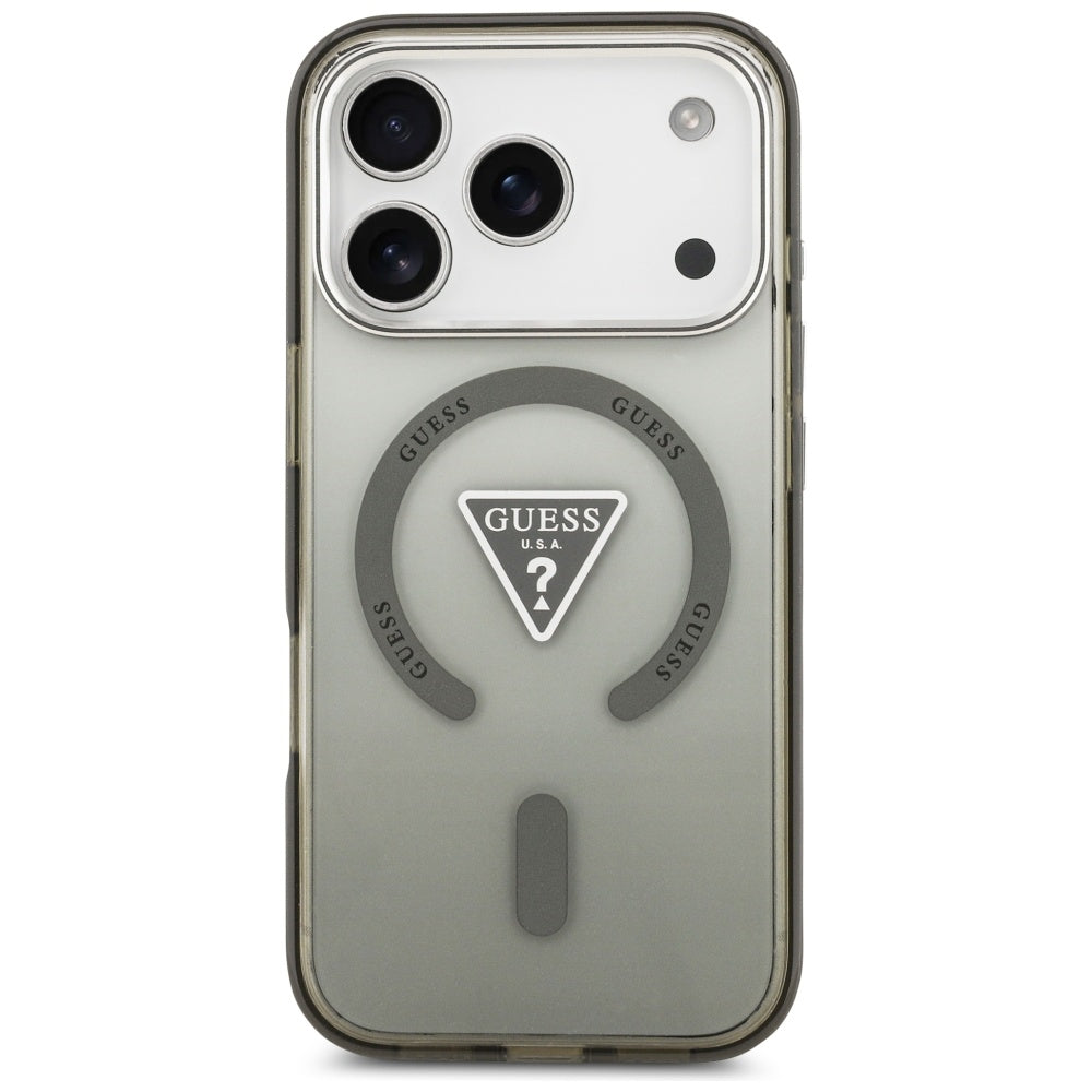 MagSafe Hülle für Apple iPhone 17 Pro, Guess, IML Gradient Triangle Logo, Khaki