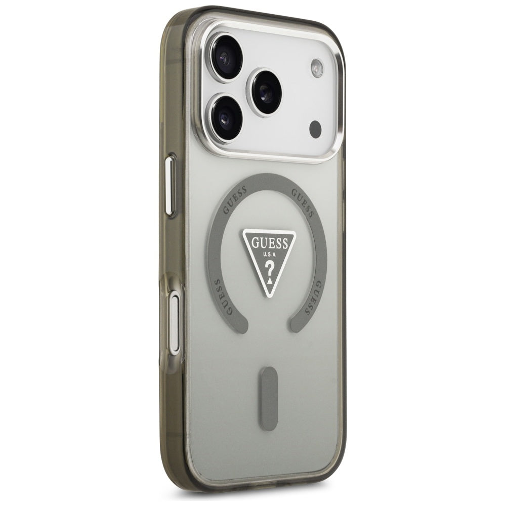 MagSafe Hülle für Apple iPhone 17 Pro, Guess, IML Gradient Triangle Logo, Khaki