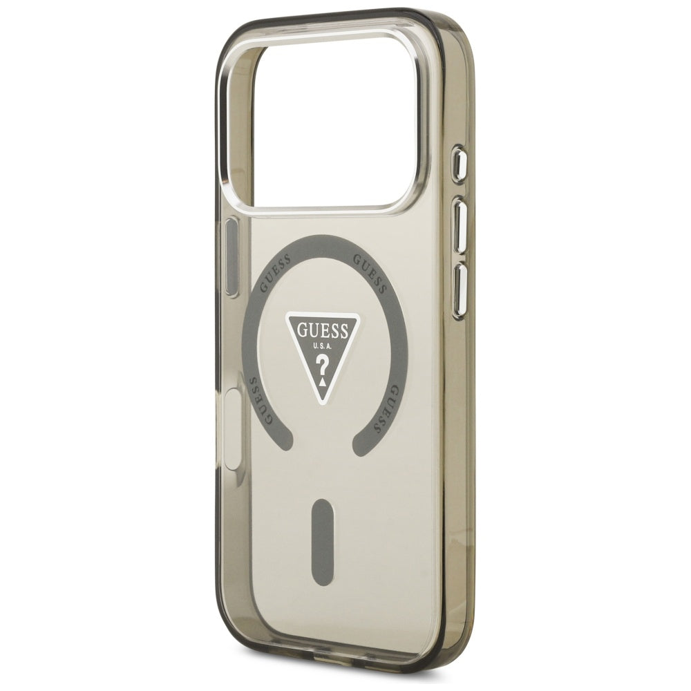 MagSafe Hülle für Apple iPhone 17 Pro, Guess, IML Gradient Triangle Logo, Khaki