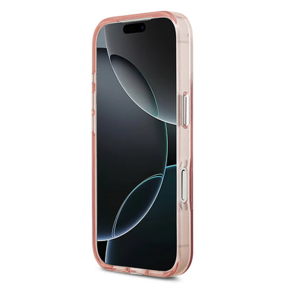 MagSafe Hülle für Apple iPhone 17 Pro, Guess, IML Gradient Triangle Logo, Rosa