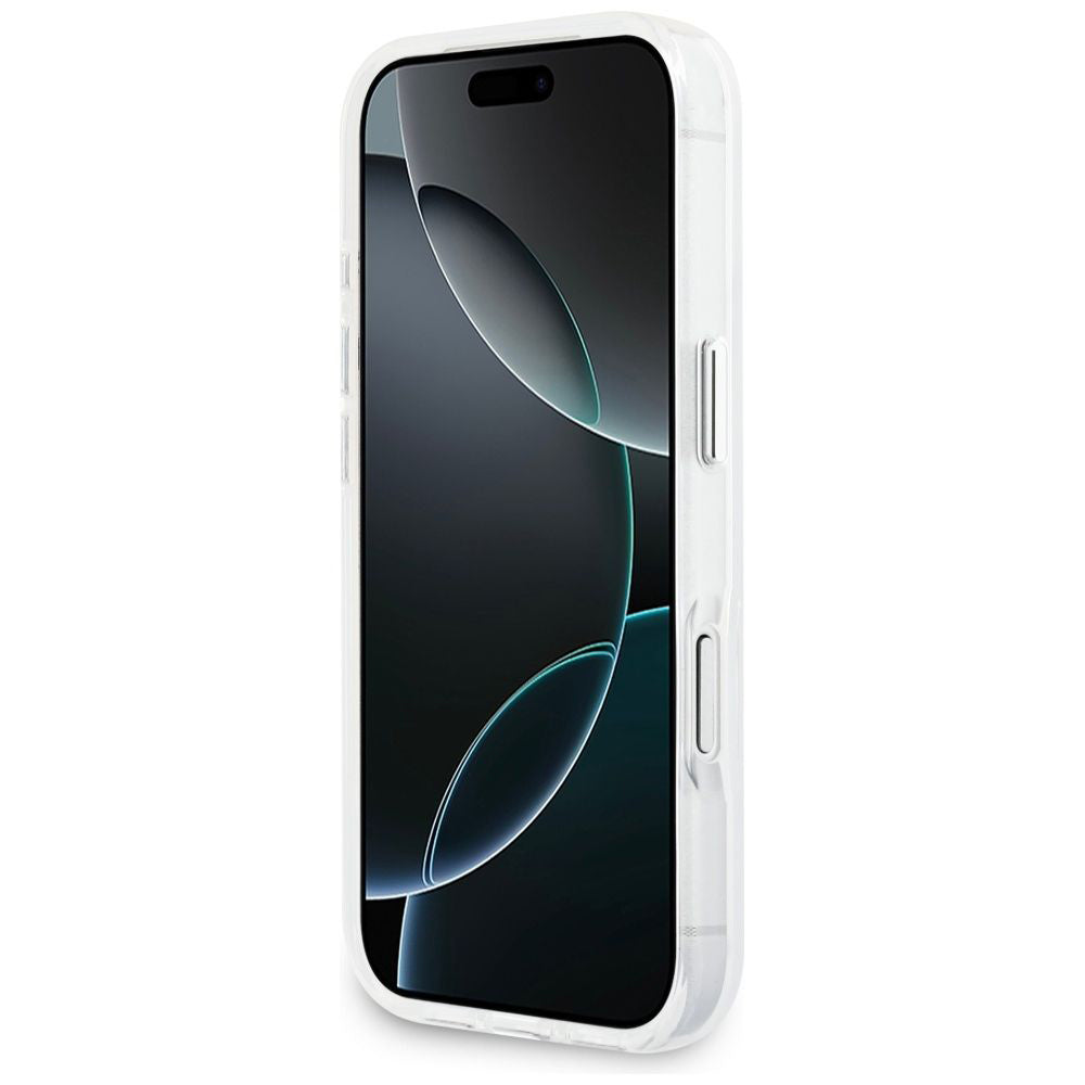 MagSafe Hülle für Apple iPhone 17 Pro, Guess, IML Gradient Triangle Logo, Transparent