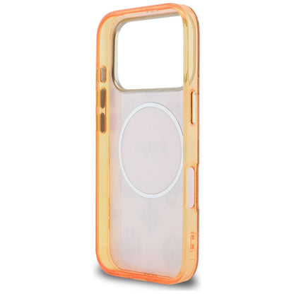 MagSafe Case for Apple iPhone 17 Pro, Guess, IML Peony Dot, Orange