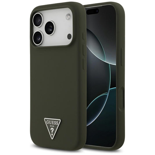 MagSafe Hülle für Apple iPhone 17 Pro, Guess, Triangle Logo, Khaki