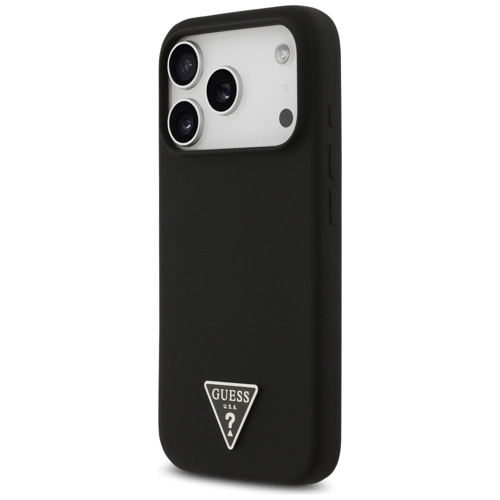 MagSafe Hülle für Apple iPhone 17 Pro, Guess, Triangle Logo, Schwarz