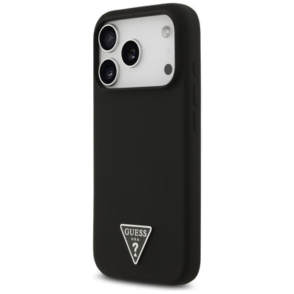 MagSafe Hülle für Apple iPhone 17 Pro, Guess, Triangle Logo, Schwarz