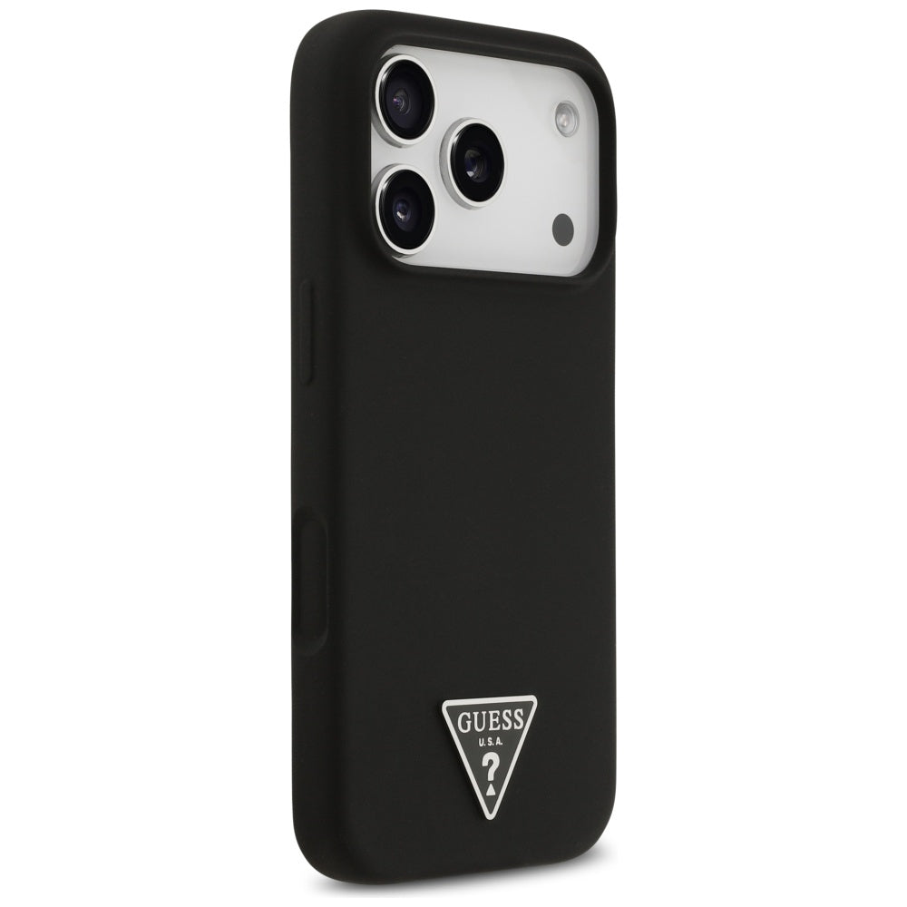 MagSafe Hülle für Apple iPhone 17 Pro, Guess, Triangle Logo, Schwarz