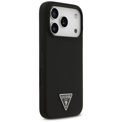 MagSafe Hülle für Apple iPhone 17 Pro, Guess, Triangle Logo, Schwarz