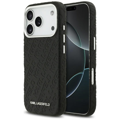 MagSafe Case for Apple iPhone 17 Pro, Karl Lagerfeld, FW Stamped Karl, Black