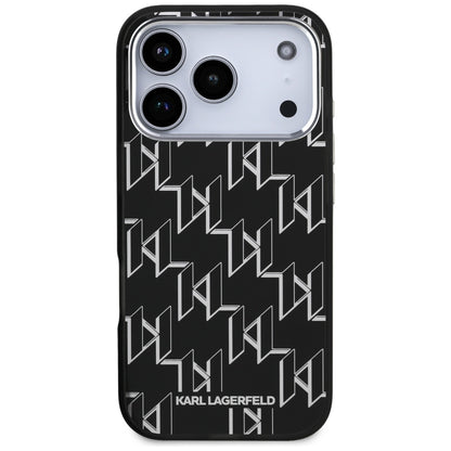MagSafe Hülle für Apple iPhone 17 Pro, Karl Lagerfeld, IML KL Monogram, Schwarz