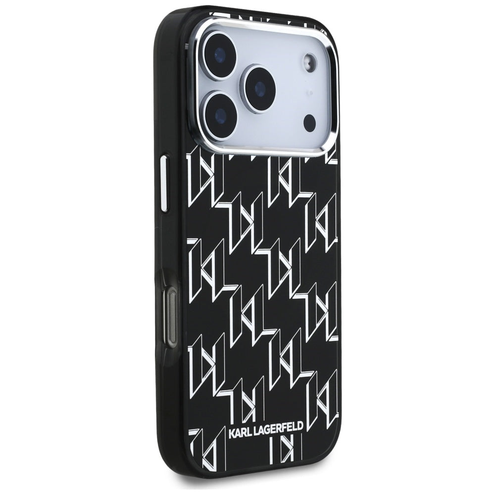 MagSafe Hülle für Apple iPhone 17 Pro, Karl Lagerfeld, IML KL Monogram, Schwarz