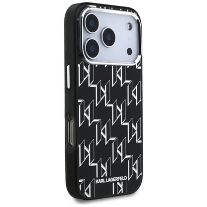 MagSafe Hülle für Apple iPhone 17 Pro, Karl Lagerfeld, IML KL Monogram, Schwarz