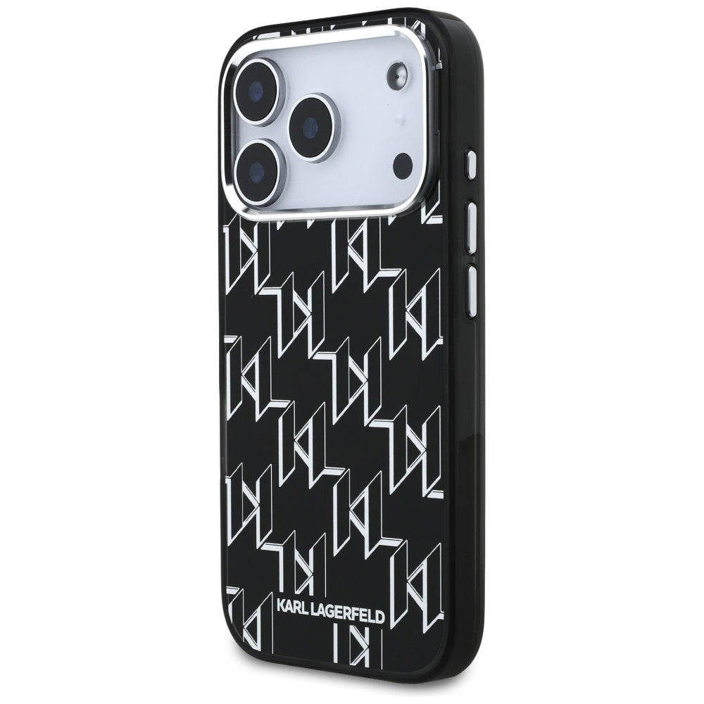 MagSafe Hülle für Apple iPhone 17 Pro, Karl Lagerfeld, IML KL Monogram, Schwarz