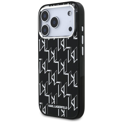 MagSafe Hülle für Apple iPhone 17 Pro, Karl Lagerfeld, IML KL Monogram, Schwarz