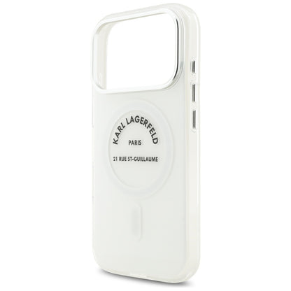 MagSafe Hülle für Apple iPhone 17 Pro, Karl Lagerfeld, IML Logo RSG, Transparent