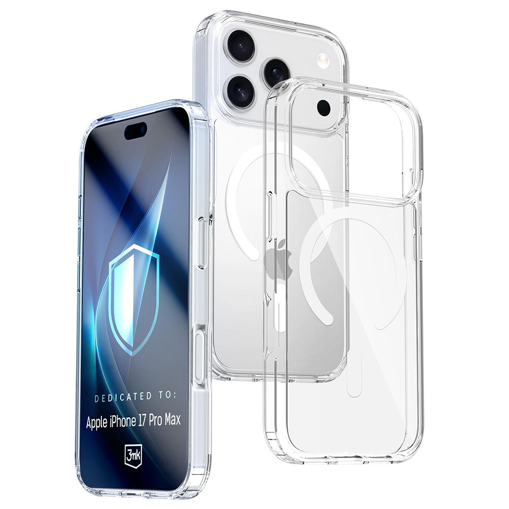 MagSafe Hülle für Apple iPhone 17 Pro Max, 3MK, Armor MagCase, Transparent