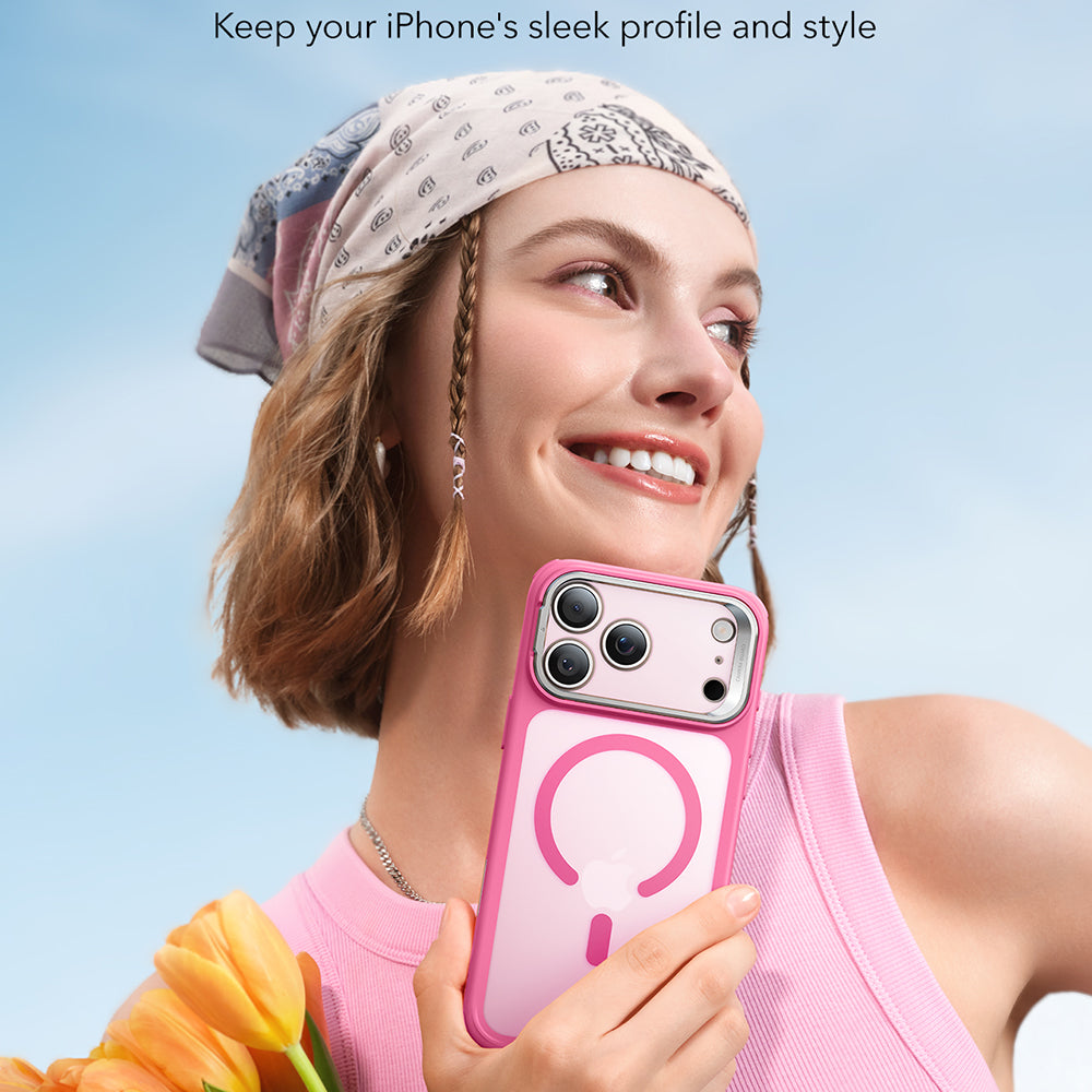 MagSafe Hülle für Apple iPhone 17 Pro Max, ESR, Classic Hybrid Kickstand, Satinrosa