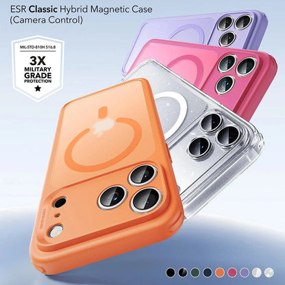MagSafe Hülle für Apple iPhone 17 Pro Max, ESR, Classic Hybrid Shimmer, Transparent