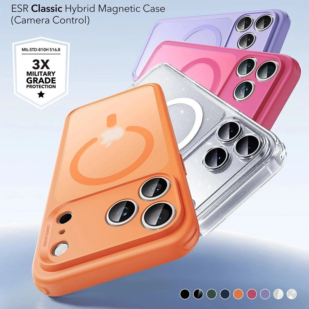 MagSafe Hülle für Apple iPhone 17 Pro Max, ESR, Classic Hybrid Slide, Satiniertes Orange
