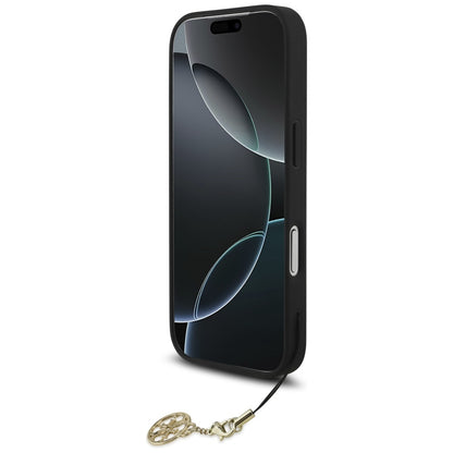 MagSafe Hülle für Apple iPhone 17 Pro Max, Guess, 4G Charm Cradle, Schwarz