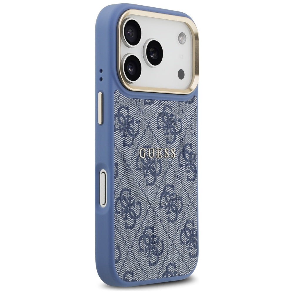 MagSafe Hülle für Apple iPhone 17 Pro Max, Guess, 4G Classic, Blau