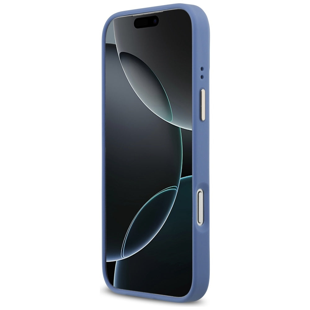 MagSafe Hülle für Apple iPhone 17 Pro Max, Guess, 4G Classic, Blau