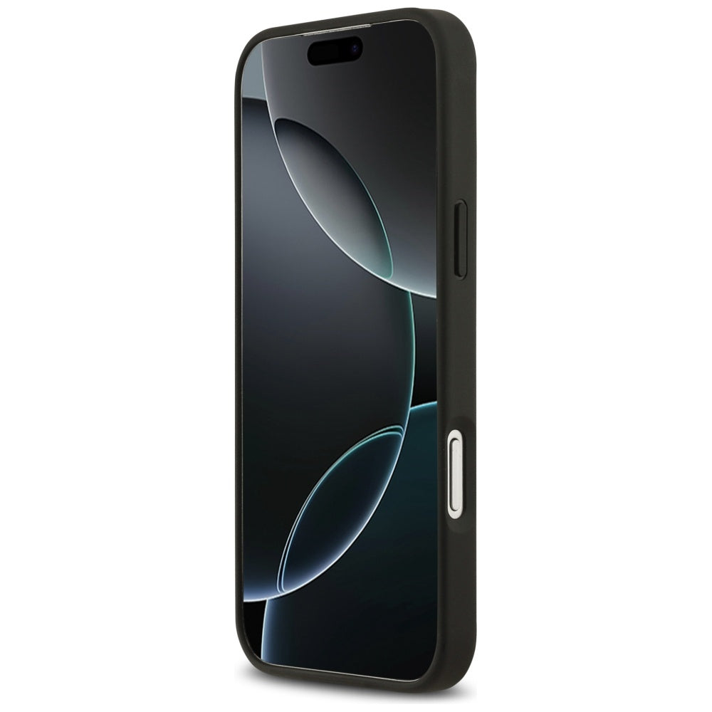 MagSafe Hülle für Apple iPhone 17 Pro Max, Guess, Grained Flowers, Schwarz