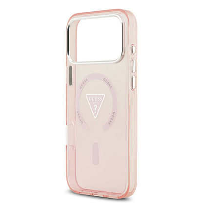 MagSafe Hülle für Apple iPhone 17 Pro Max, Guess, IML Gradient Triangle Logo, Rosa