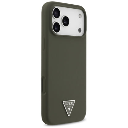 MagSafe Hülle für Apple iPhone 17 Pro Max, Guess, Triangle Logo, Khaki