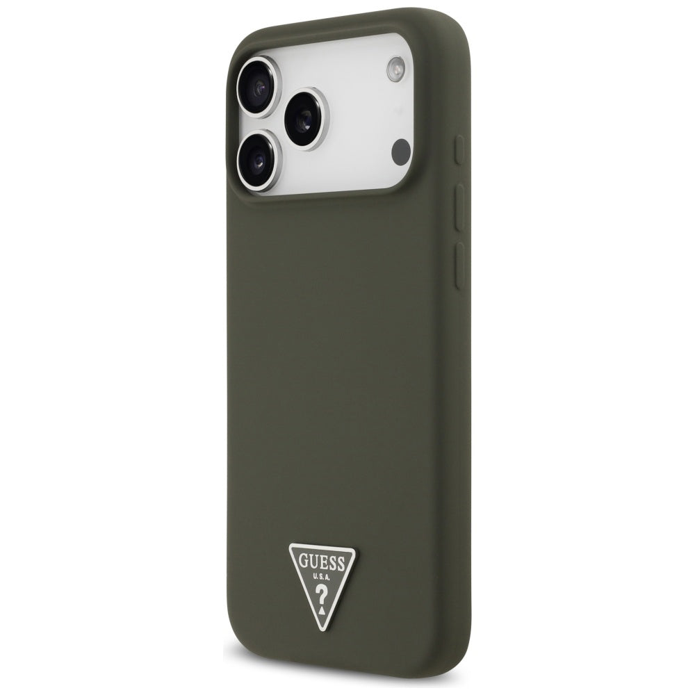 MagSafe Hülle für Apple iPhone 17 Pro Max, Guess, Triangle Logo, Khaki