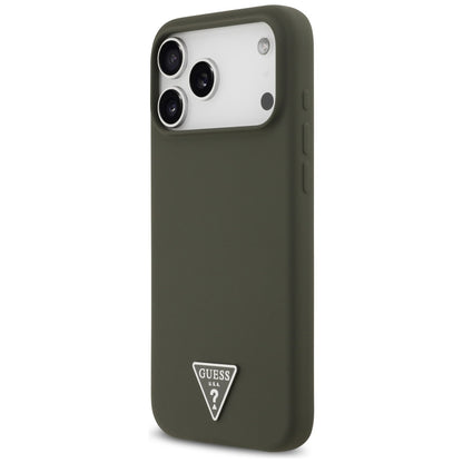 MagSafe Hülle für Apple iPhone 17 Pro Max, Guess, Triangle Logo, Khaki