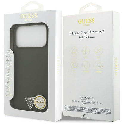MagSafe Hülle für Apple iPhone 17 Pro Max, Guess, Triangle Logo, Khaki