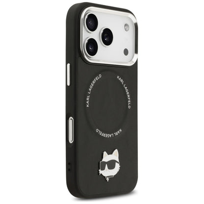 MagSafe Hülle für Apple iPhone 17 Pro Max, Karl Lagerfeld, Choupette Pin, Schwarz