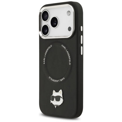 MagSafe Hülle für Apple iPhone 17 Pro Max, Karl Lagerfeld, Choupette Pin, Schwarz