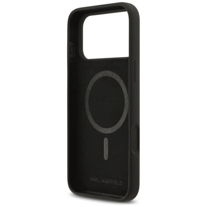 MagSafe Hülle für Apple iPhone 17 Pro Max, Karl Lagerfeld, Heart Sign Logo, Schwarz