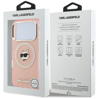 MagSafe Hülle für Apple iPhone 17 Pro Max, Karl Lagerfeld, IML Choupette's Head, Rosa