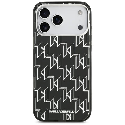 MagSafe Hülle für Apple iPhone 17 Pro Max, Karl Lagerfeld, IML KL Monogram, Schwarz