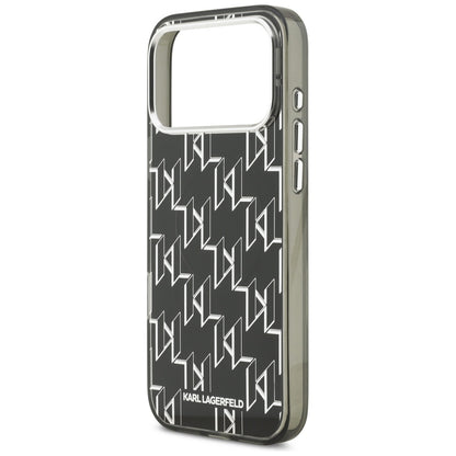 MagSafe Hülle für Apple iPhone 17 Pro Max, Karl Lagerfeld, IML KL Monogram, Schwarz