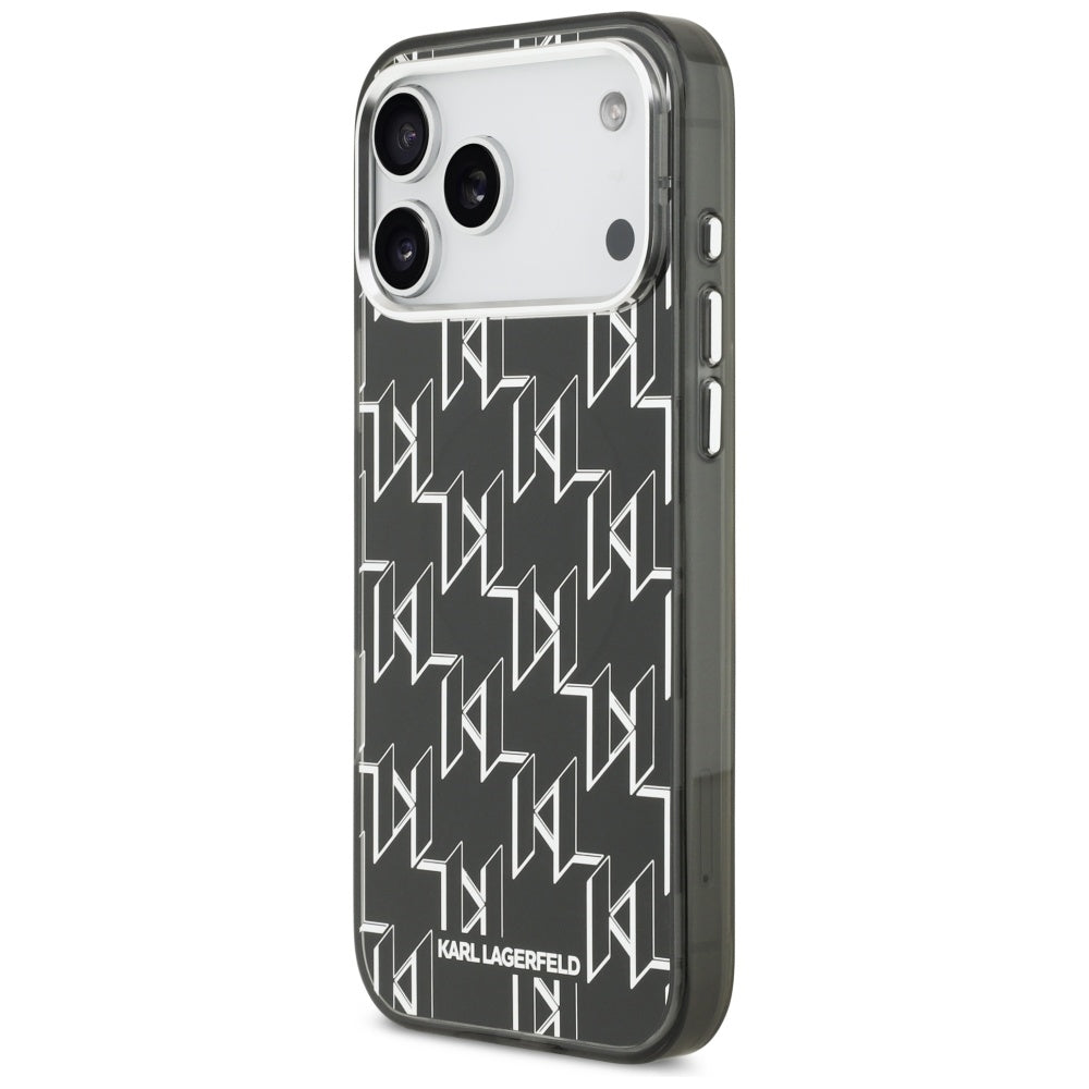 MagSafe Hülle für Apple iPhone 17 Pro Max, Karl Lagerfeld, IML KL Monogram, Schwarz