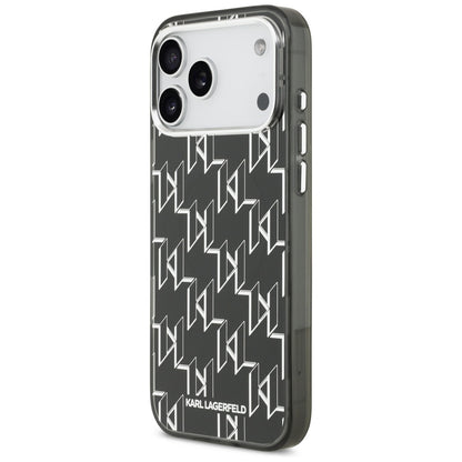 MagSafe Hülle für Apple iPhone 17 Pro Max, Karl Lagerfeld, IML KL Monogram, Schwarz