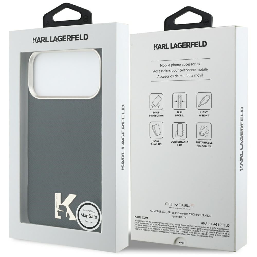 MagSafe Hülle für Apple iPhone 17 Pro Max, Karl Lagerfeld, Karl Head Logo, Schwarz