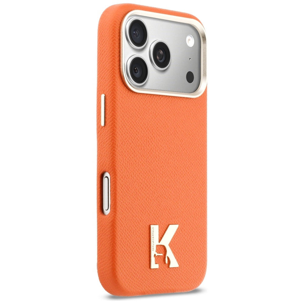 MagSafe Hülle für Apple iPhone 17 Pro Max, Karl Lagerfeld, Karl Head Logo, Orange